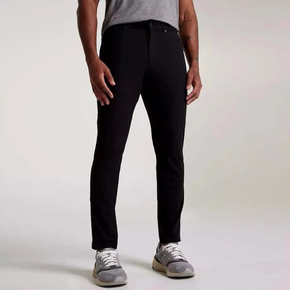 VRST Limitless Slim Taper Tech Pants Men S Black Travel Commuter Golf Everyday